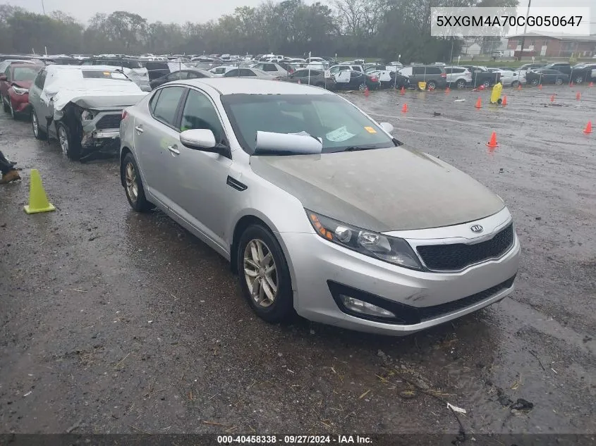 5XXGM4A70CG050647 2012 Kia Optima Lx