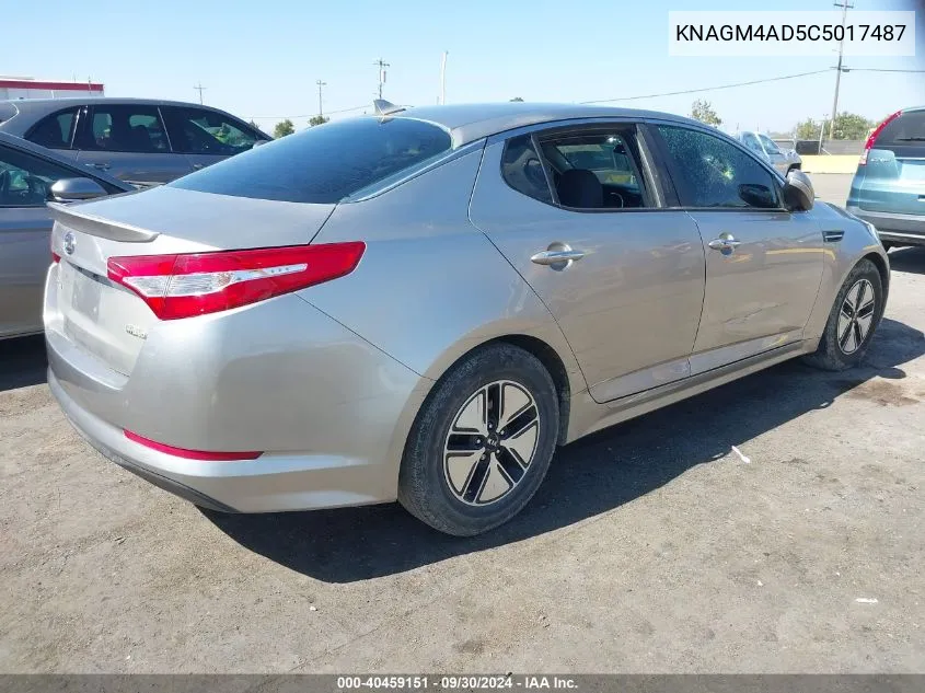 2012 Kia Optima Hybrid Ex VIN: KNAGM4AD5C5017487 Lot: 40459151