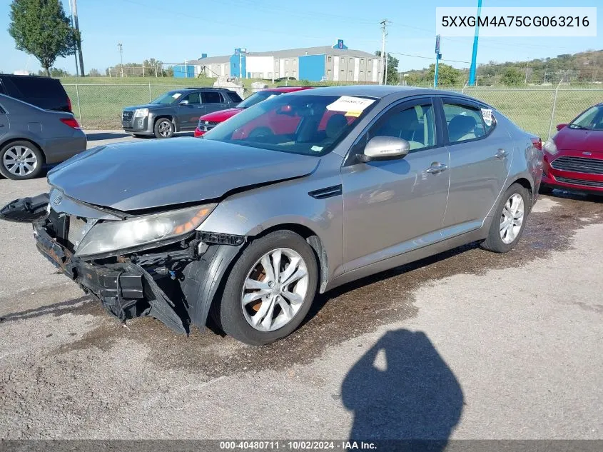 2012 Kia Optima Lx VIN: 5XXGM4A75CG063216 Lot: 40480711