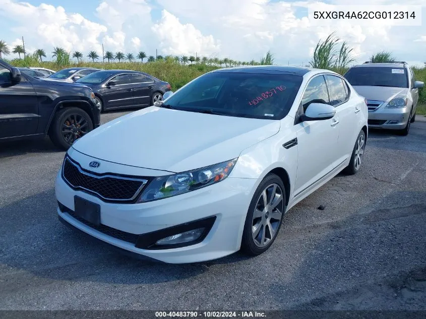 2012 Kia Optima Sx VIN: 5XXGR4A62CG012314 Lot: 40483790