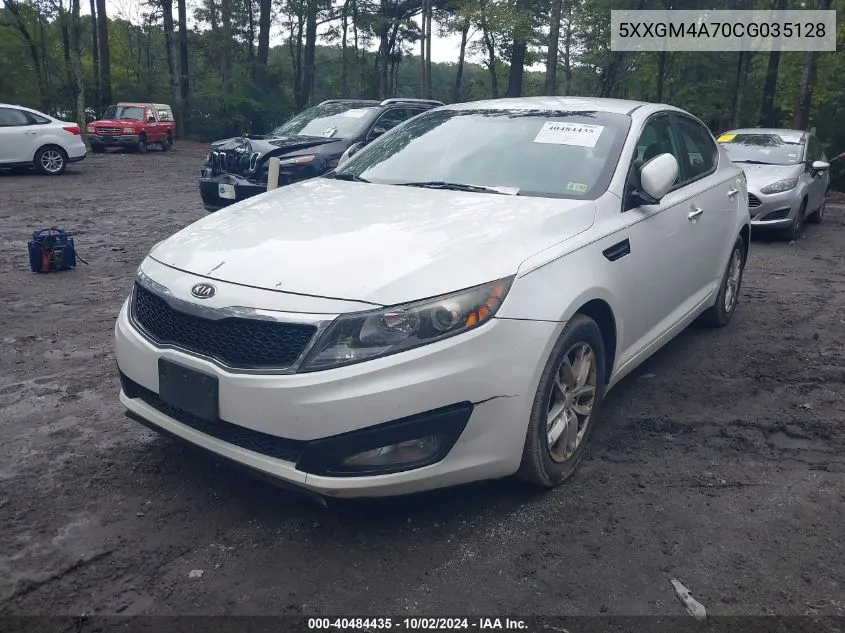 2012 Kia Optima Lx VIN: 5XXGM4A70CG035128 Lot: 40484435