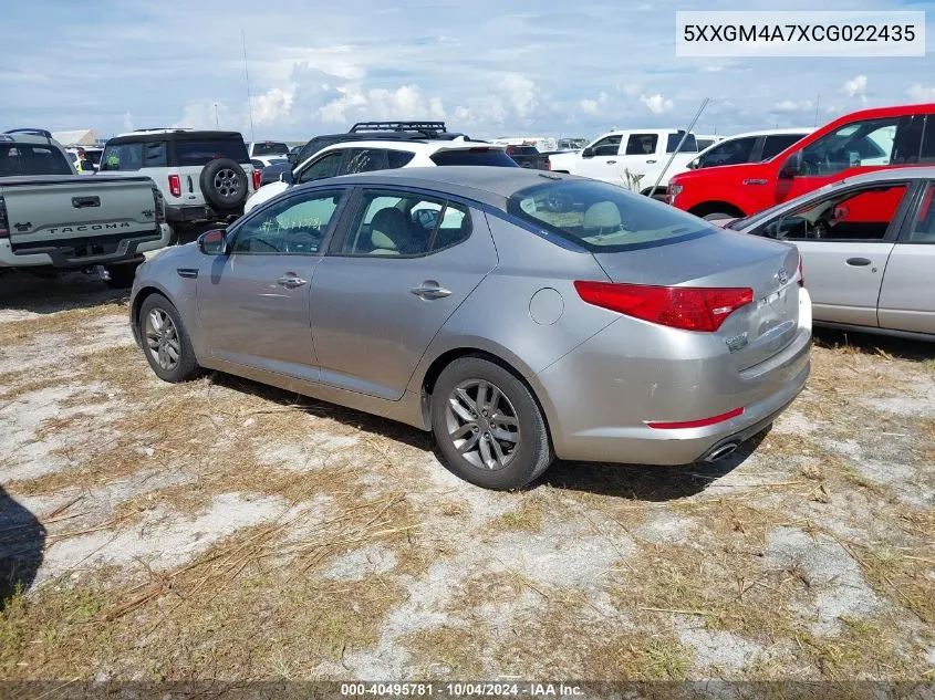 5XXGM4A7XCG022435 2012 Kia Optima Lx