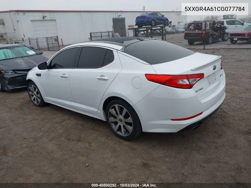 2012 Kia Optima Sx VIN: 5XXGR4A61CG077784 Lot: 40500292