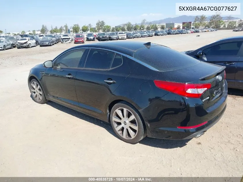 2012 Kia Optima Sx VIN: 5XXGR4A67CG077627 Lot: 40535725