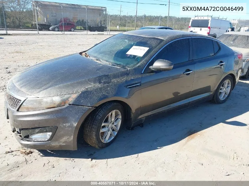 2012 Kia Optima Lx VIN: 5XXGM4A72CG046499 Lot: 40557071