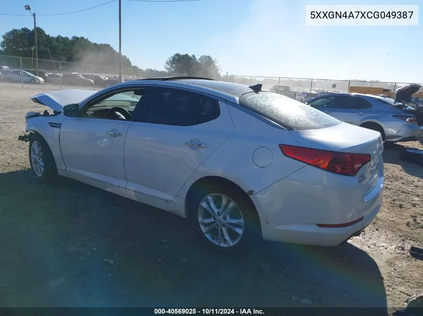 2012 Kia Optima Ex VIN: 5XXGN4A7XCG049387 Lot: 40569025