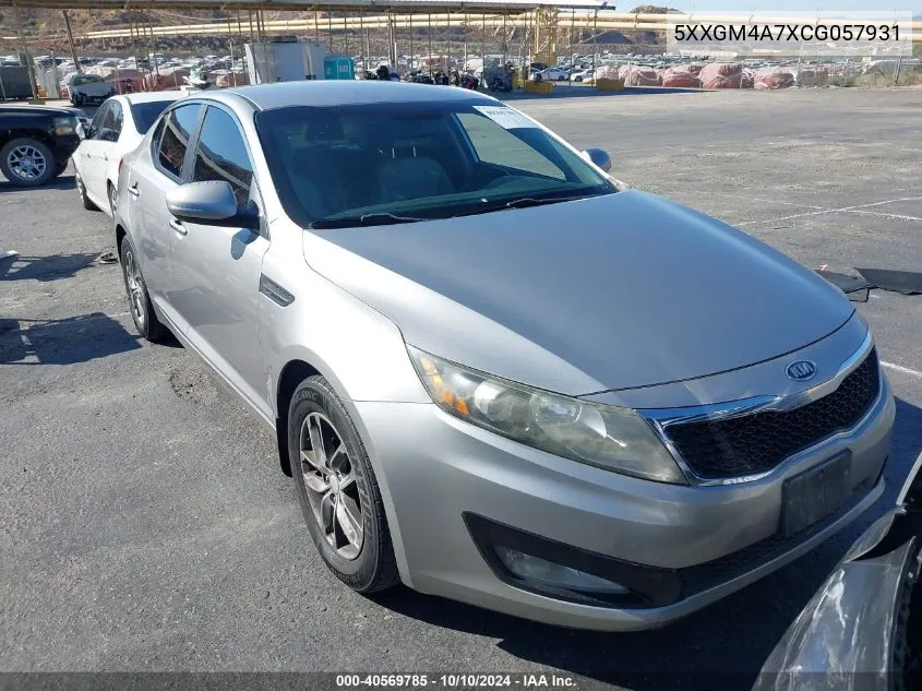 2012 Kia Optima Lx VIN: 5XXGM4A7XCG057931 Lot: 40569785