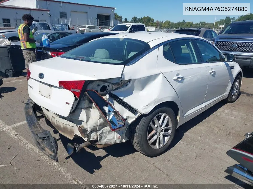 2012 Kia Optima Lx VIN: KNAGM4A76C5274880 Lot: 40572027