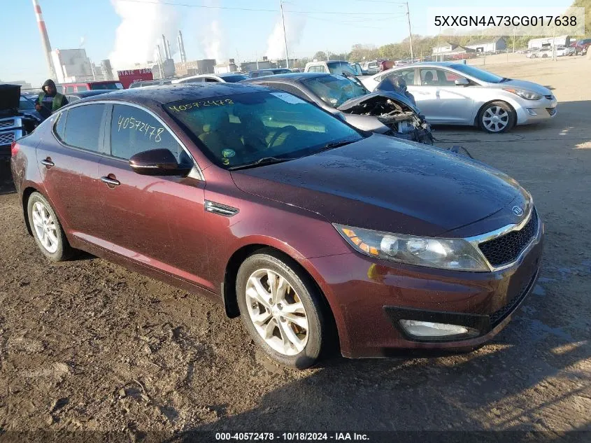 2012 Kia Optima Ex VIN: 5XXGN4A73CG017638 Lot: 40572478