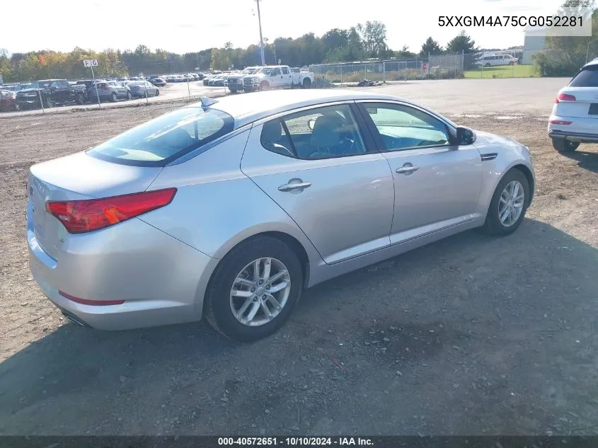 2012 Kia Optima Lx VIN: 5XXGM4A75CG052281 Lot: 40572651