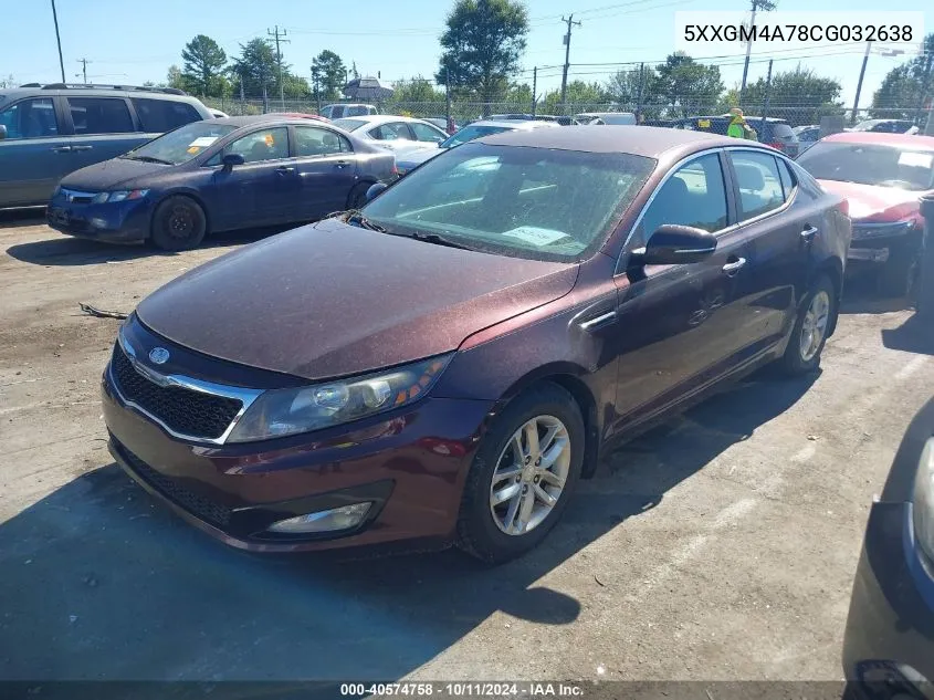 2012 Kia Optima Lx VIN: 5XXGM4A78CG032638 Lot: 40574758