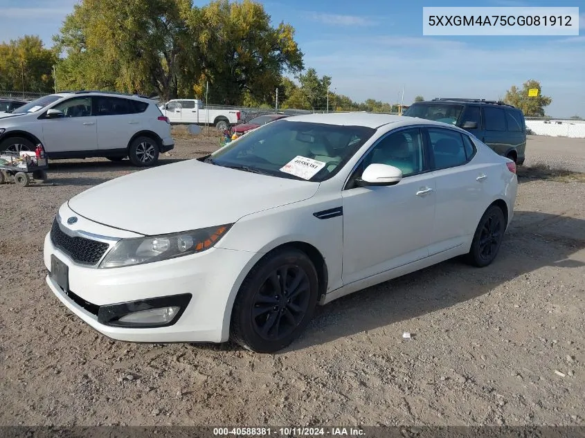 2012 Kia Optima Lx VIN: 5XXGM4A75CG081912 Lot: 40588381