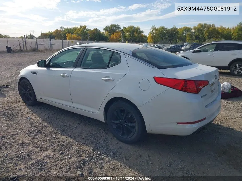 2012 Kia Optima Lx VIN: 5XXGM4A75CG081912 Lot: 40588381