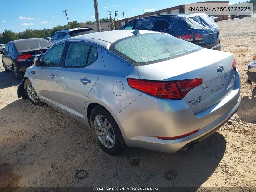 2012 Kia Optima Lx VIN: KNAGM4A75C5278225 Lot: 40591669