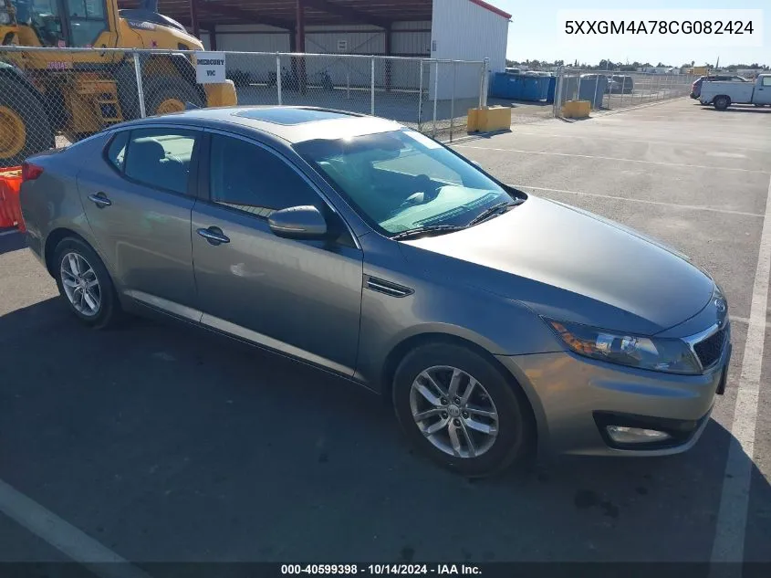 2012 Kia Optima Lx VIN: 5XXGM4A78CG082424 Lot: 40599398