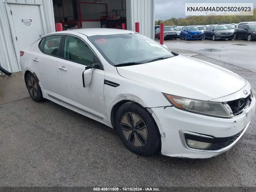 2012 Kia Optima Hybrid Ex VIN: KNAGM4AD0C5026923 Lot: 40611509