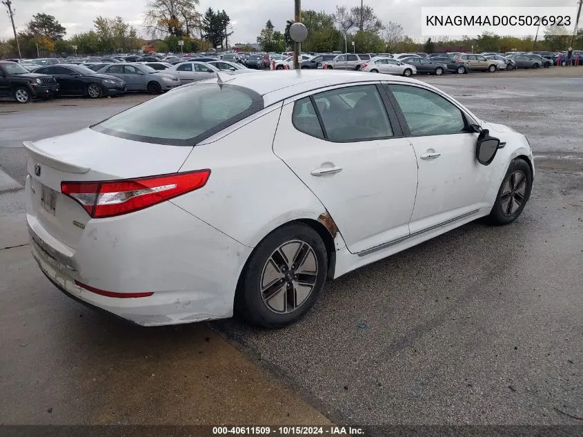 2012 Kia Optima Hybrid Ex VIN: KNAGM4AD0C5026923 Lot: 40611509