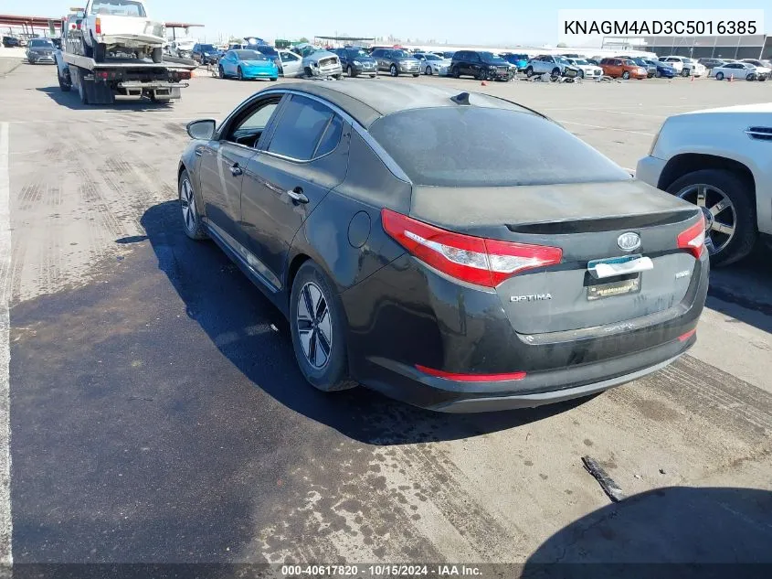 2012 Kia Optima Hybrid Ex VIN: KNAGM4AD3C5016385 Lot: 40617820