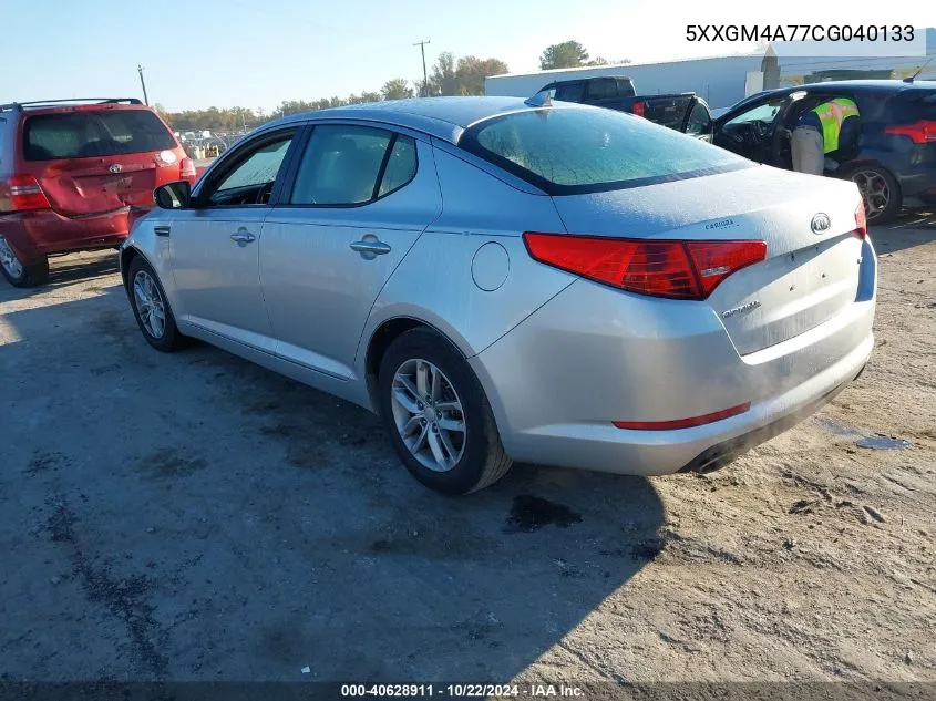 2012 Kia Optima Lx VIN: 5XXGM4A77CG040133 Lot: 40628911