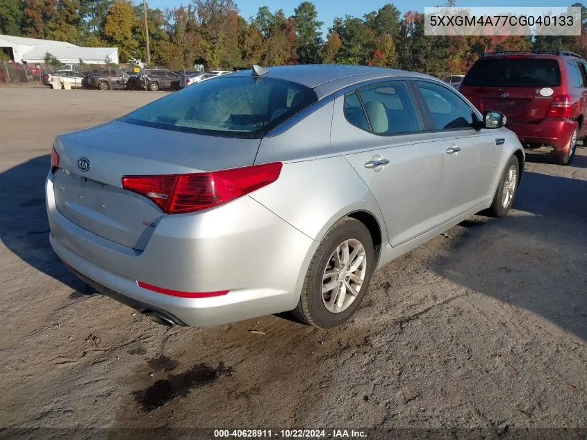 2012 Kia Optima Lx VIN: 5XXGM4A77CG040133 Lot: 40628911