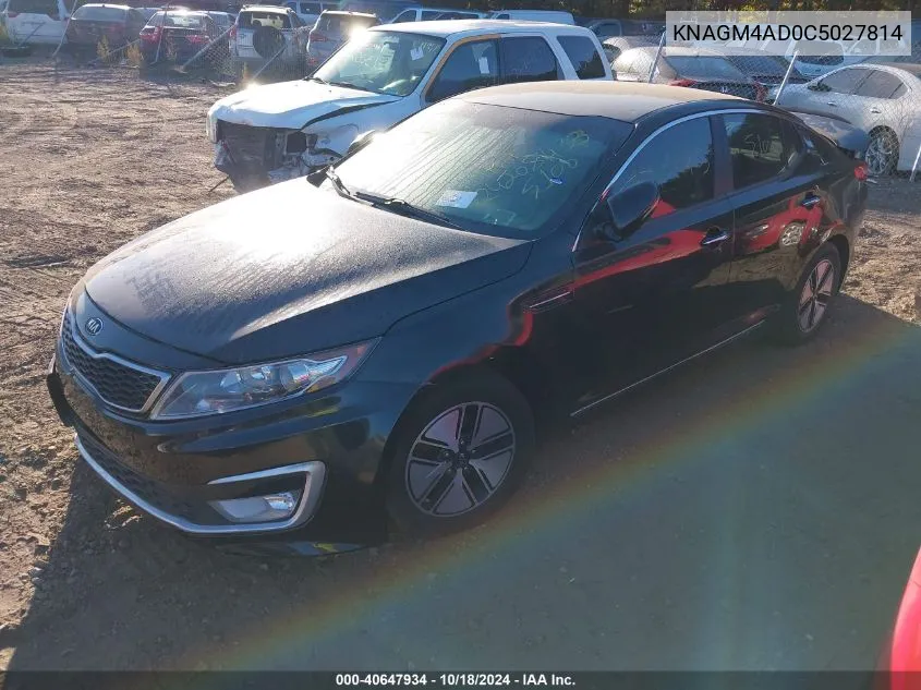 2012 Kia Optima Hybrid Ex VIN: KNAGM4AD0C5027814 Lot: 40647934