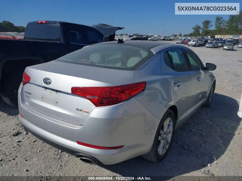 2012 Kia Optima Ex VIN: 5XXGN4A78CG023564 Lot: 40656504