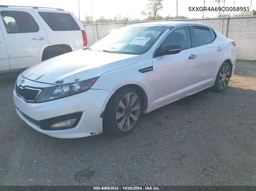 2012 Kia Optima Sx VIN: 5XXGR4A69CG058951 Lot: 40663532