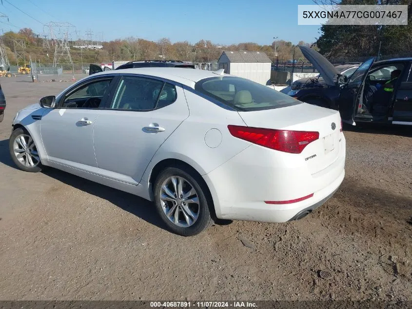 2012 Kia Optima Ex VIN: 5XXGN4A77CG007467 Lot: 40687891