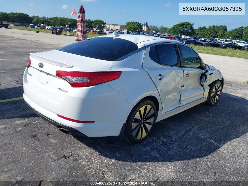 2012 Kia Optima Sx VIN: 5XXGR4A60CG057395 Lot: 40692573