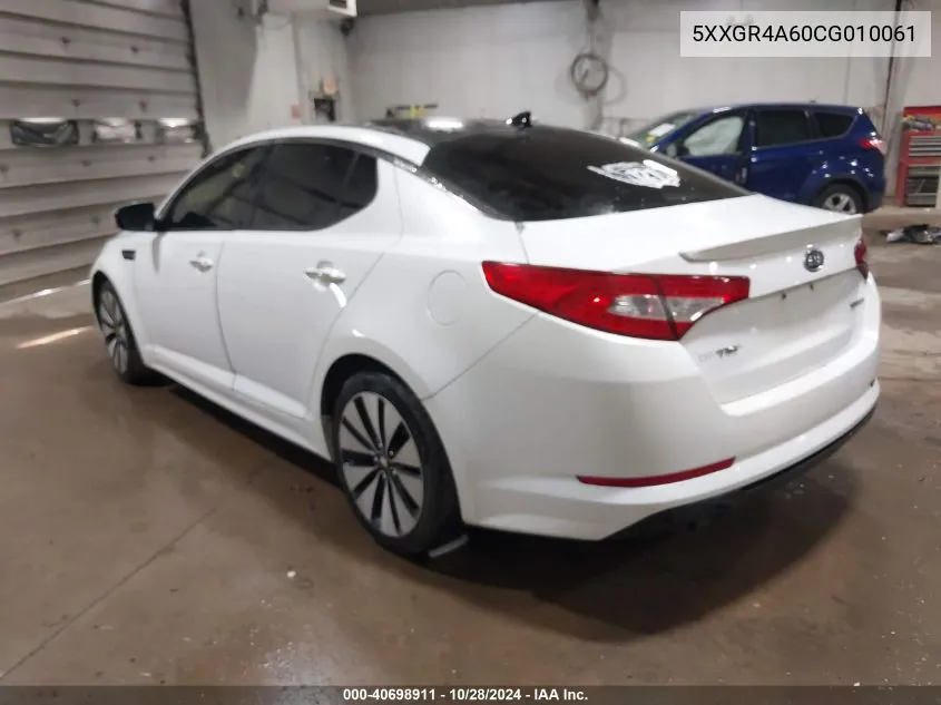 2012 Kia Optima Sx VIN: 5XXGR4A60CG010061 Lot: 40698911