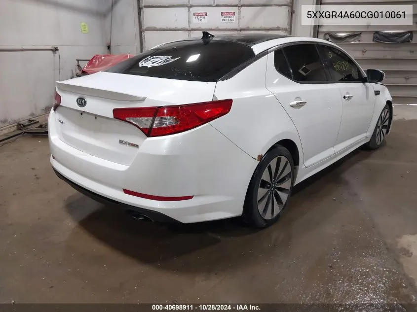 2012 Kia Optima Sx VIN: 5XXGR4A60CG010061 Lot: 40698911