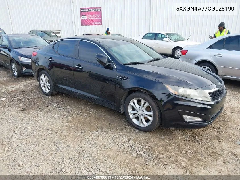 2012 Kia Optima Ex VIN: 5XXGN4A77CG028190 Lot: 40706659