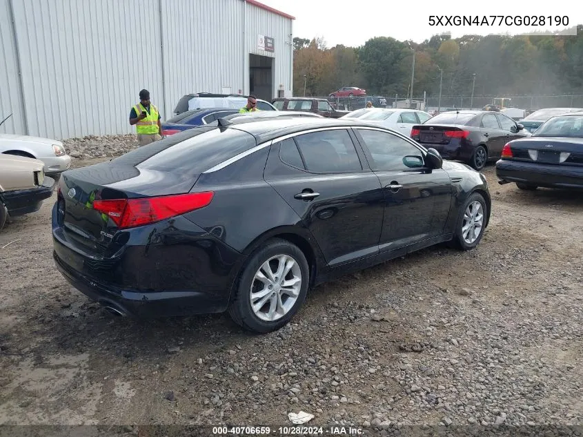 2012 Kia Optima Ex VIN: 5XXGN4A77CG028190 Lot: 40706659