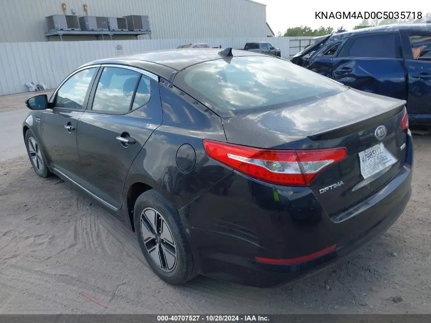 2012 Kia Optima Hybrid Ex VIN: KNAGM4AD0C5035718 Lot: 40707527