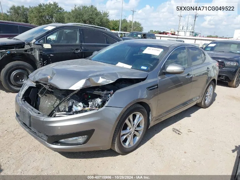 2012 Kia Optima Ex VIN: 5XXGN4A71CG049522 Lot: 40715986