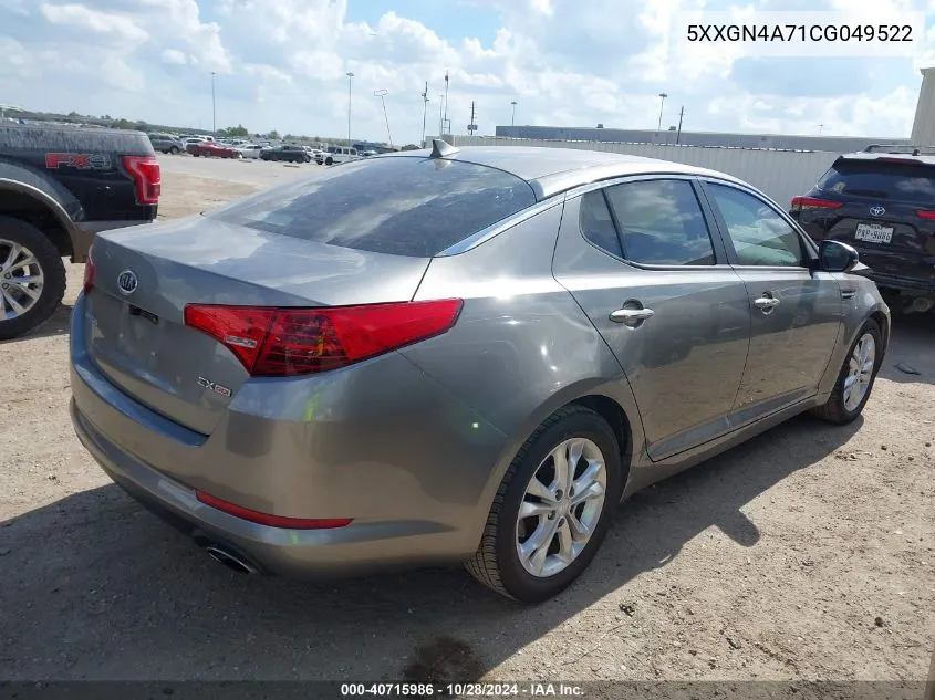 2012 Kia Optima Ex VIN: 5XXGN4A71CG049522 Lot: 40715986