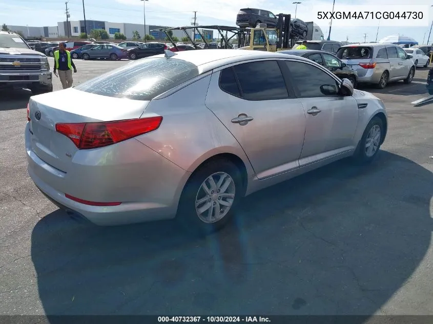 2012 Kia Optima Lx VIN: 5XXGM4A71CG044730 Lot: 40732367