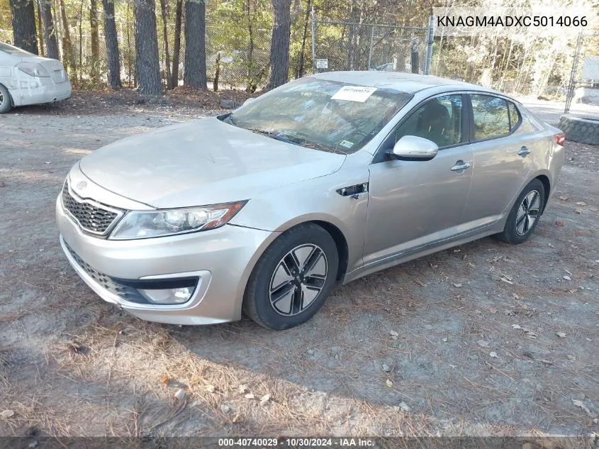 2012 Kia Optima Hybrid Ex VIN: KNAGM4ADXC5014066 Lot: 40740029