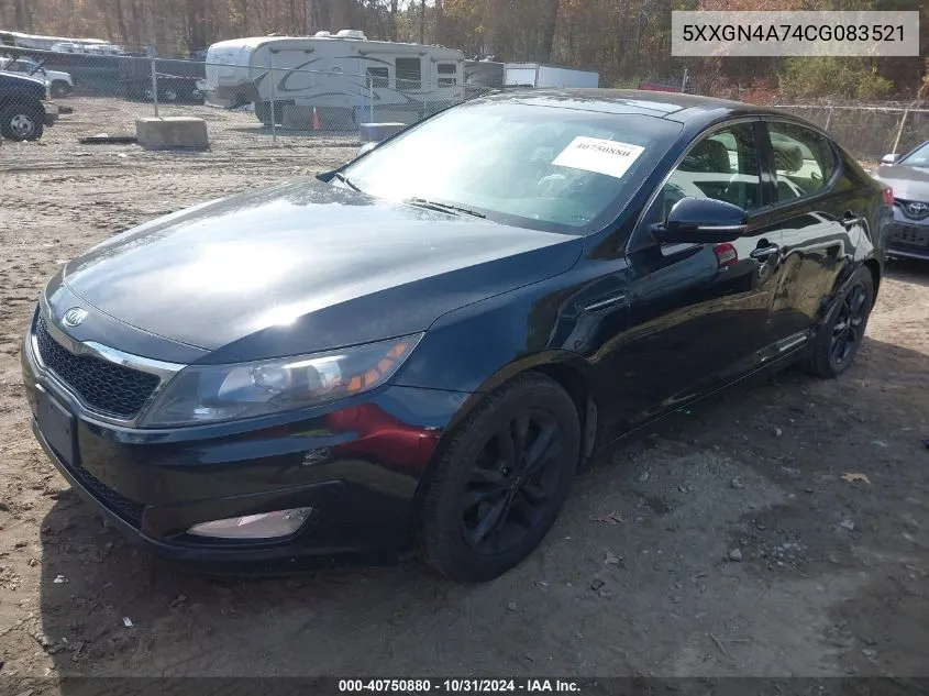 2012 Kia Optima Ex VIN: 5XXGN4A74CG083521 Lot: 40750880