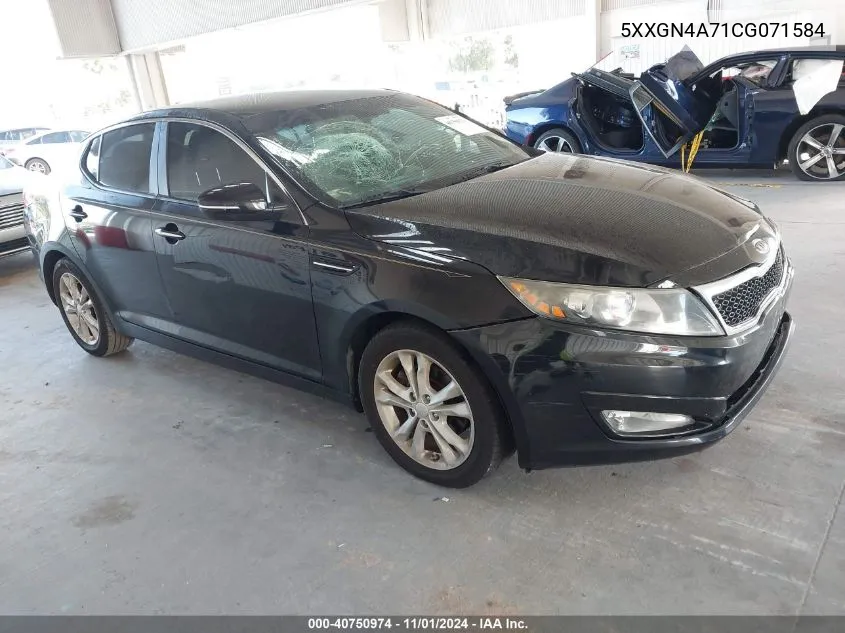 2012 Kia Optima Ex VIN: 5XXGN4A71CG071584 Lot: 40750974