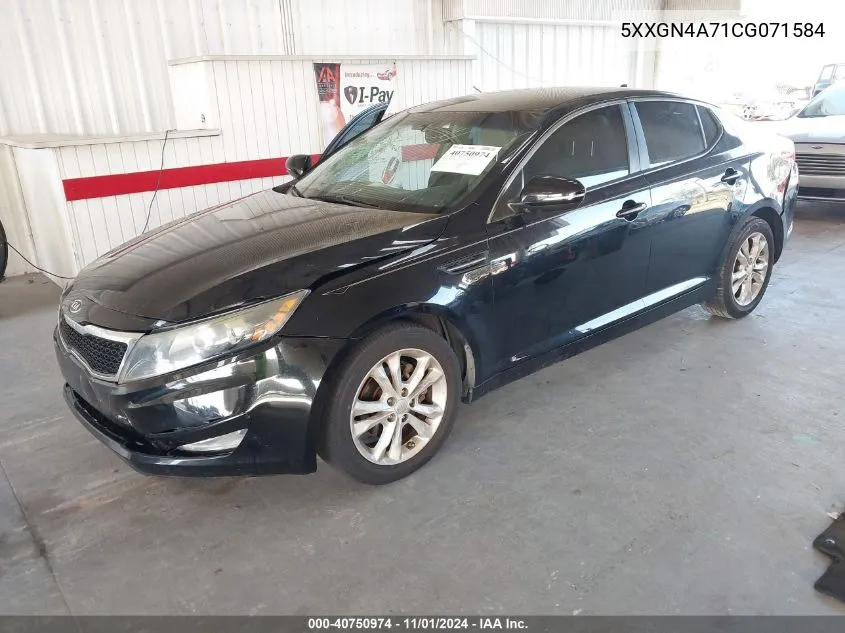 2012 Kia Optima Ex VIN: 5XXGN4A71CG071584 Lot: 40750974