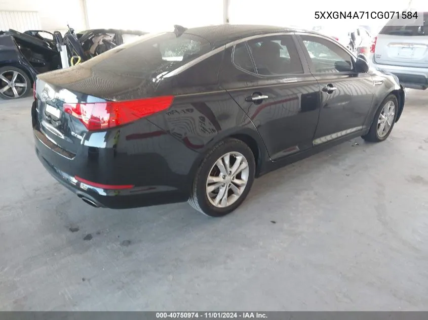 2012 Kia Optima Ex VIN: 5XXGN4A71CG071584 Lot: 40750974