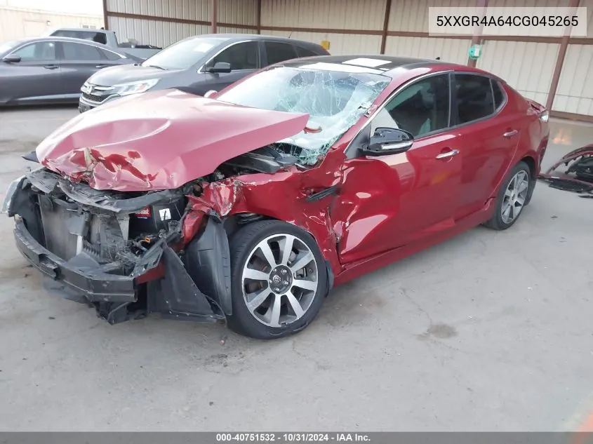 2012 Kia Optima Sx VIN: 5XXGR4A64CG045265 Lot: 40751532