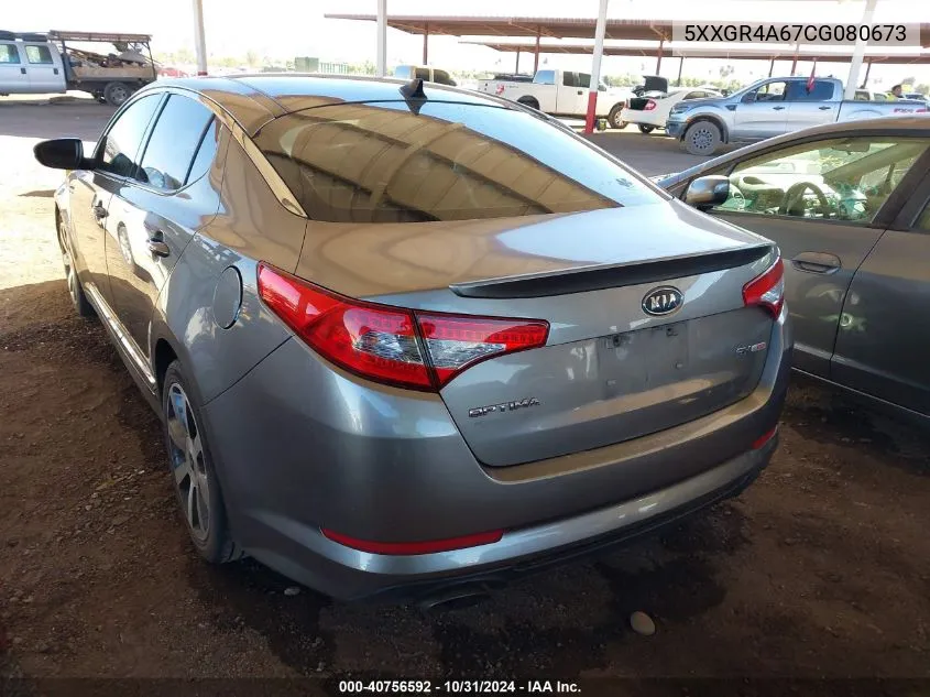 2012 Kia Optima Sx VIN: 5XXGR4A67CG080673 Lot: 40756592