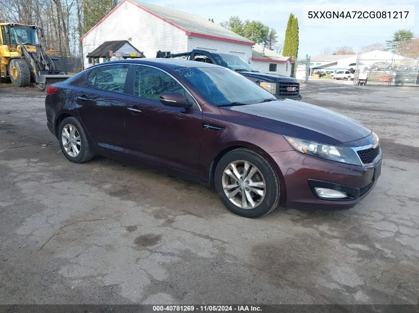 2012 Kia Optima Ex VIN: 5XXGN4A72CG081217 Lot: 40781269