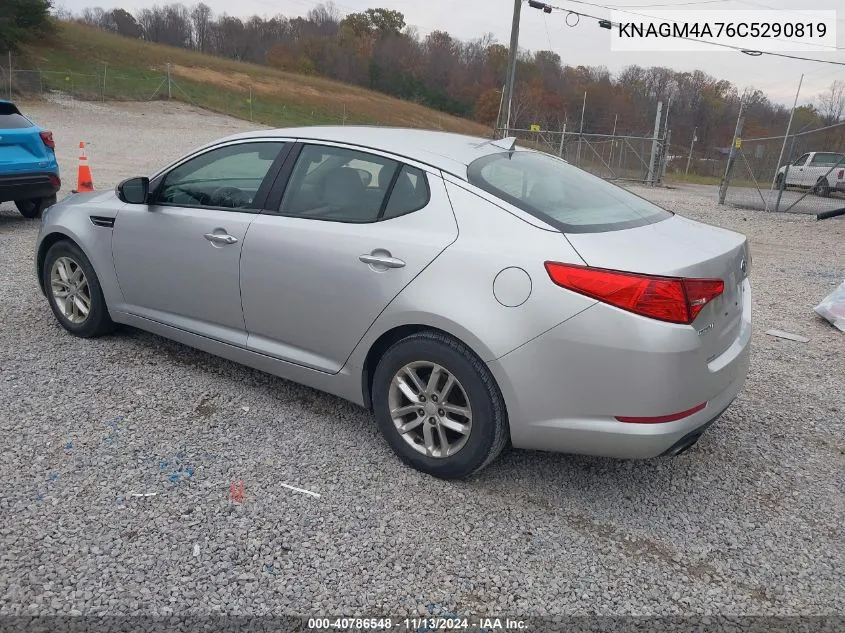 2012 Kia Optima Lx VIN: KNAGM4A76C5290819 Lot: 40786548