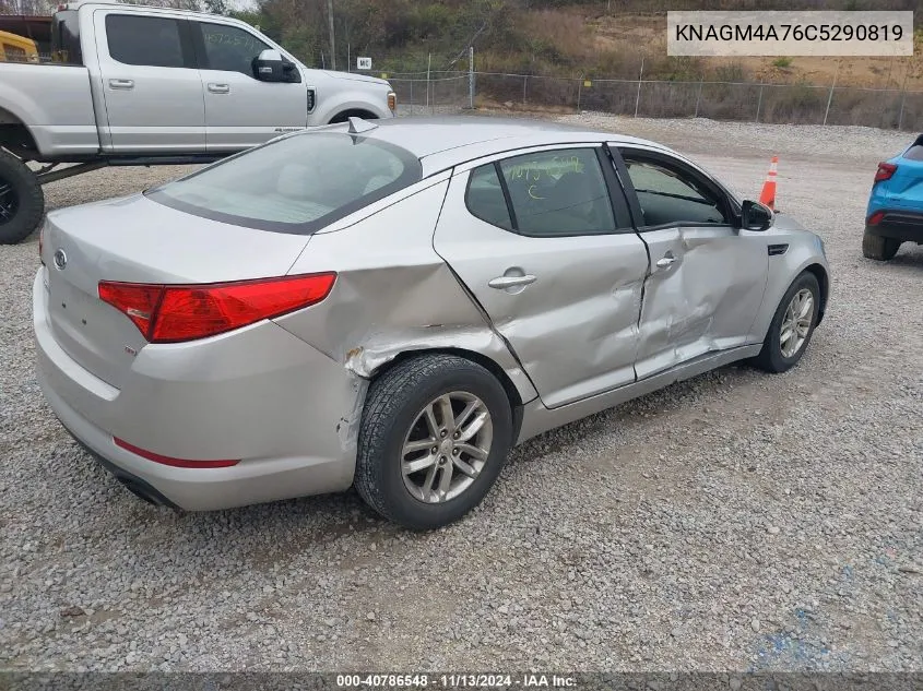 2012 Kia Optima Lx VIN: KNAGM4A76C5290819 Lot: 40786548