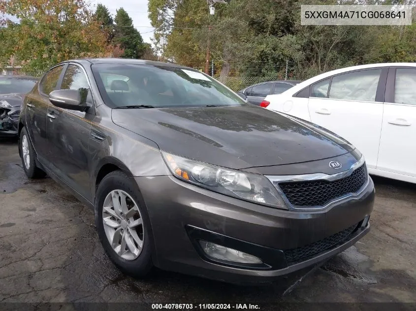 2012 Kia Optima Lx VIN: 5XXGM4A71CG068641 Lot: 40786703