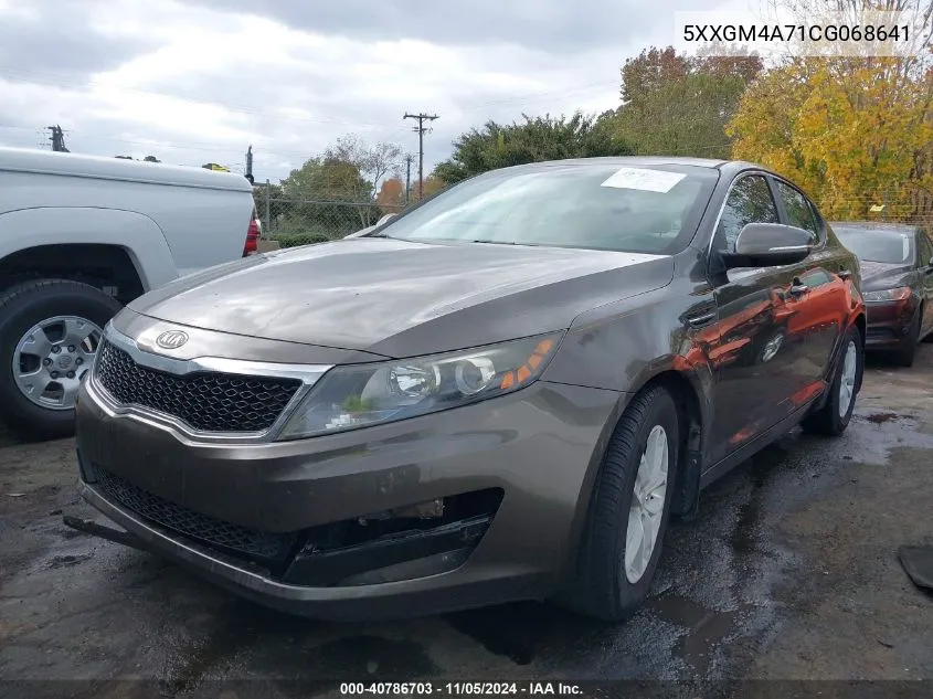 2012 Kia Optima Lx VIN: 5XXGM4A71CG068641 Lot: 40786703