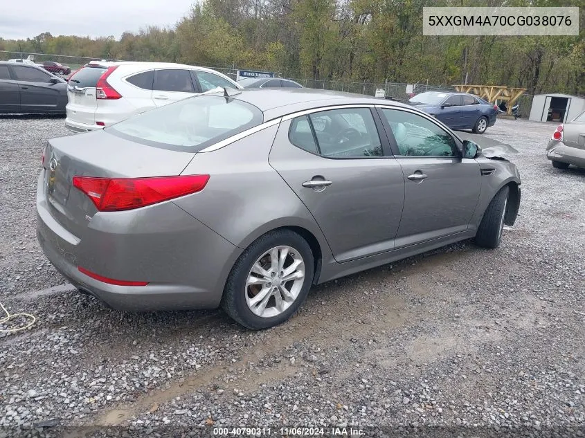 2012 Kia Optima Lx VIN: 5XXGM4A70CG038076 Lot: 40790311